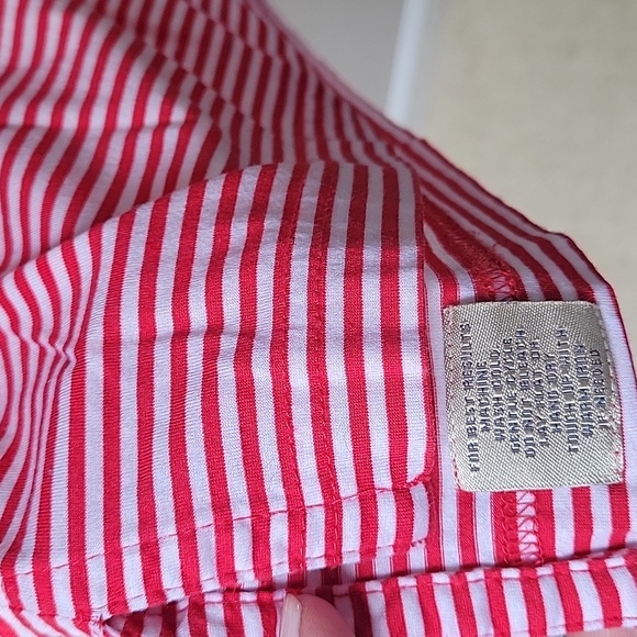 Peter‎ Millar Red and White Striped Polo Shirt Men Size XL - Picture 6 of 6